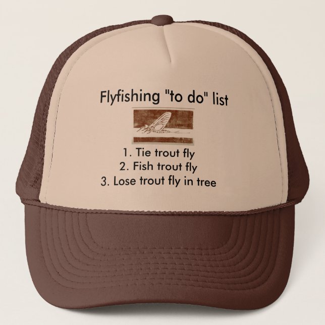 Fly-fishing to do list "March Brown" Truckerkappe (Vorderseite)