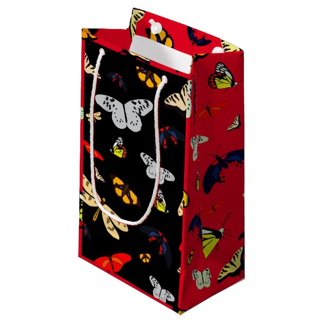 Fly Fly Butterfly Kleine Geschenktüte (Vorderseite Schrägansicht)