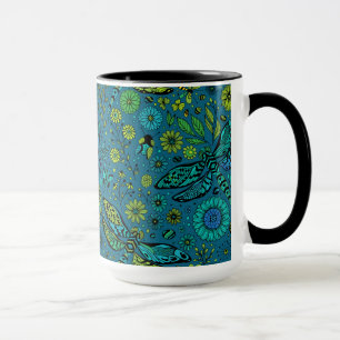 Fly, fly dragonfly on blue tasse