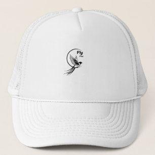 Fly Free Minimalistischer Vogelsilhouette Truckerkappe