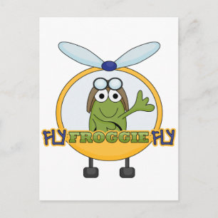 Fly Froggie Fly Helicopter Tshirts und Geschenke Postkarte