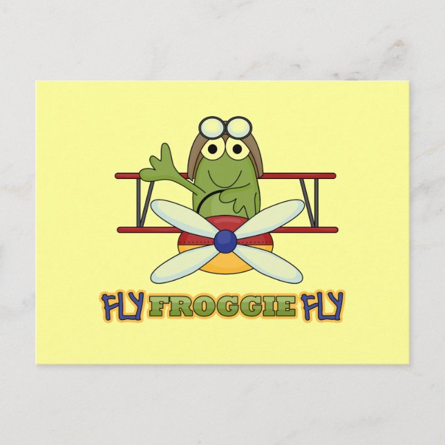 Fly Froggie Fly Tshirts und Geschenke Postkarte (Vorderseite)