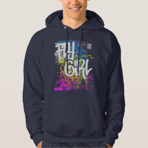 Fly Girl 80er 90er Rap Alte Schule Hip Hop Graffit Hoodie