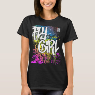 Fly Girl 80er 90er Rap Alte Schule Hip Hop Graffit T-Shirt