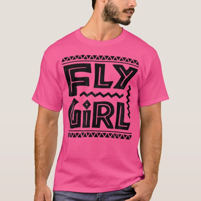 Fly Girl 80er 90S Old School gestört B-Girl Angesa T-Shirt (Vorderseite)