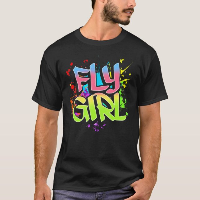 Fly Girl 80s 90s Old School Hip Hop Girls 2 T-Shirt (Vorderseite)