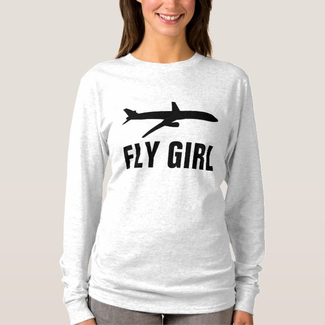 FLY GIRL AVIATION LADIES PILOT-T - Shirt (Vorderseite)