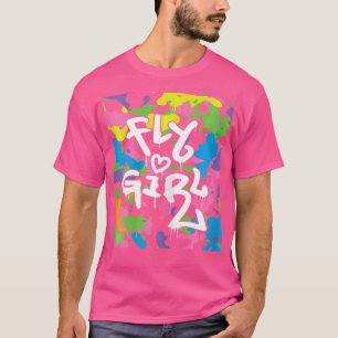 Fly Girl - Camouflage Old School Hip Hop Tanzstift T-Shirt