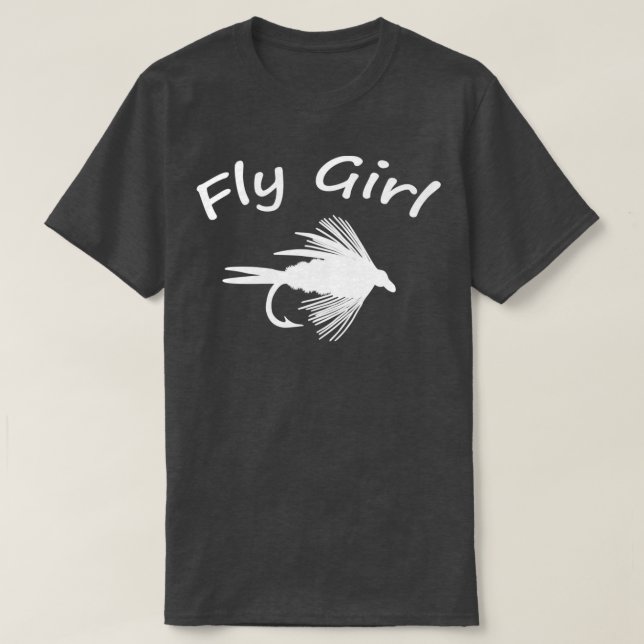Fly Girl Fly Fishing T T-Shirt (Design vorne)
