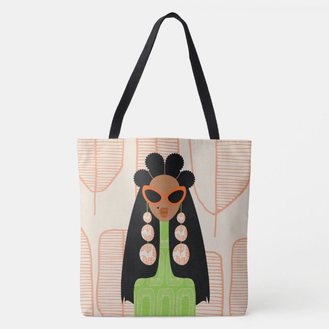 Fly Girl Orange und Green Shoulle Tasche (Vorderseite)