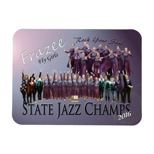 Fly Girls Staat Jazz Champions 3x4" Foto Magnet (Horizontal)