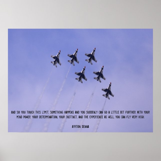 Fly High Fighter Jet Inspiration Poster (Vorne)