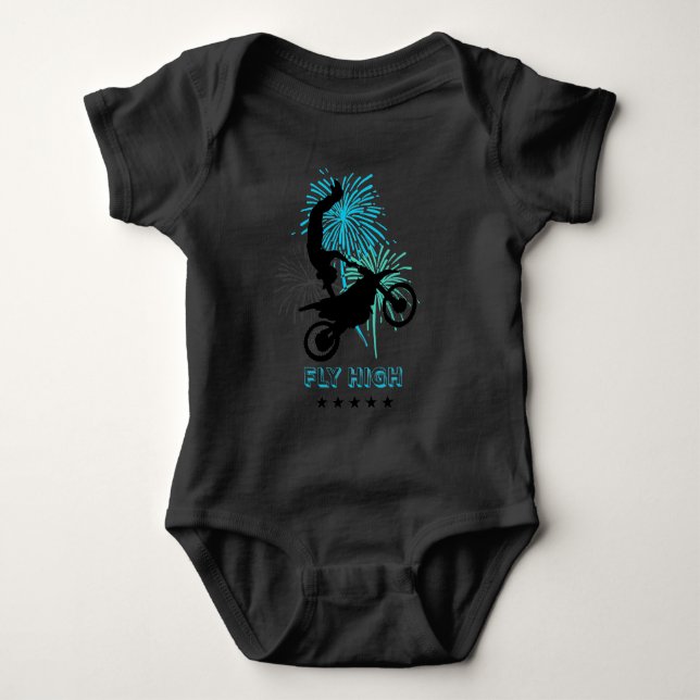 Fly High Motocross Baby Strampler (Vorderseite)
