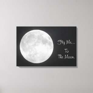 Fly Me to Moon - Vollmond-Split-Canvas drucken Leinwanddruck