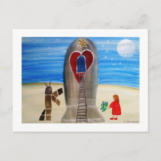 ...Fly Me to The Moon...art by Jutta Gabriel... Postkarte