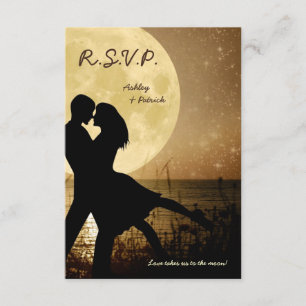 Fly Me to the Moon Wedding RSVP Einladung