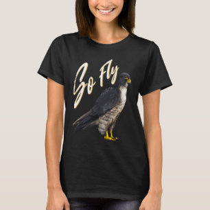 Fly Peregrine Falcon Vogelbeobachtung für Ornithol T-Shirt
