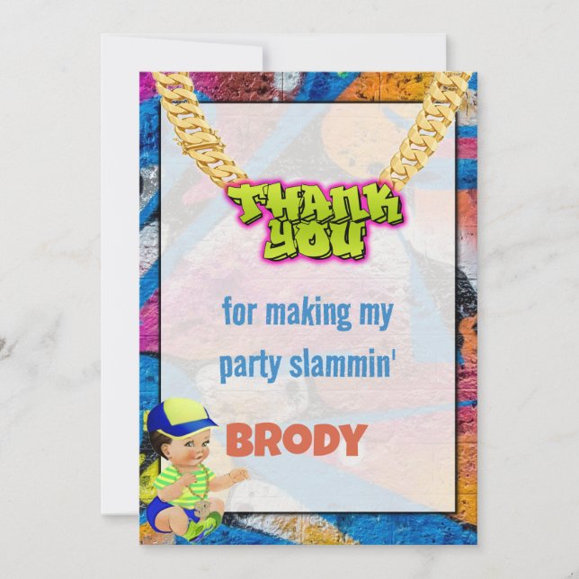 Fly Prince Baby Vielen Dank Einladung (Vorderseite)