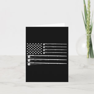 Fly Rod Fishing American Flag Karte