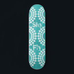 Fly Sky Moderne Typografie Blue Mandala Skateboard<br><div class="desc">Fly Sky moderne Typografie Blue mandala Skateboard. Modernes cooles Skateboard mit himmelblauen Mustern und weißen Mandalasen. Es ist helles Design inspiriert durch die schönen Farben des Himmels.</div>