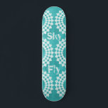Fly Sky Moderne Typografie Blue Mandala Skateboard<br><div class="desc">Fly Sky moderne Typografie Blue mandala Skateboard. Modernes cooles Skateboard mit himmelblauen Mustern und weißen Mandalasen. Es ist helles Design inspiriert durch die schönen Farben des Himmels.</div>