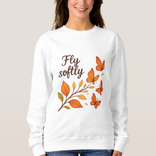 Fly Softly Autumn Butterflies — Women's Cosy Sweat Sweatshirt