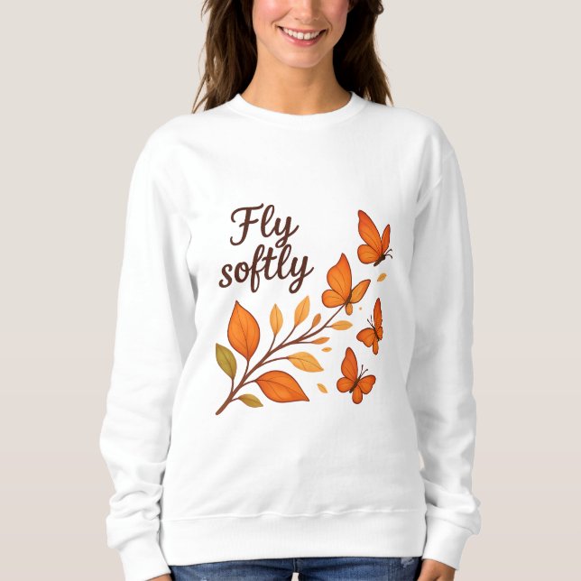 Fly Softly Autumn Butterflies — Women's Cosy Sweat Sweatshirt (Vorderseite)