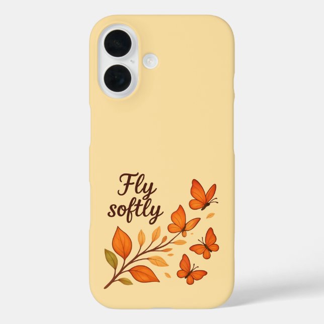 Fly Softly iPhone Case (Rückseite)