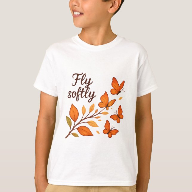 Fly Softly Kids' T - Shirt (Vorderseite)