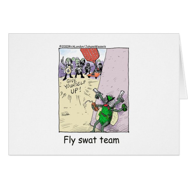 Fly Swat Team Funny Police Geschenke & Sammlerstüc (Vorderseite (Horizontal))