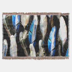 Fly Watercolor Federn: Nahtloser Hintergrund Decke