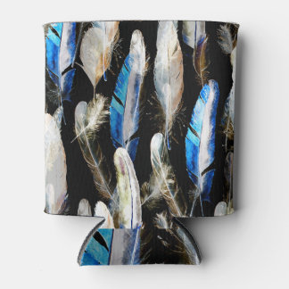 Fly Watercolor Federn: Nahtloser Hintergrund Dosenkühler