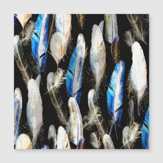 Fly Watercolor Federn: Nahtloser Hintergrund Magnetkarte