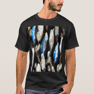 Fly Watercolor Federn: Nahtloser Hintergrund T-Shirt