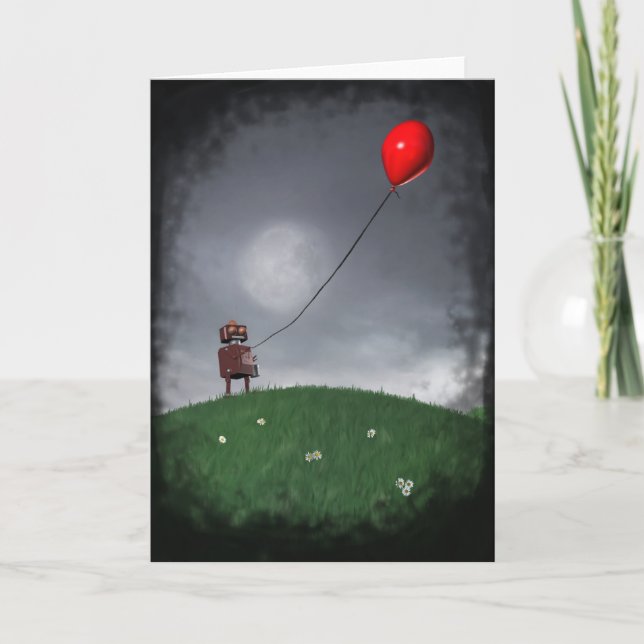 Fly your Little Red Baloon Card Karte (Vorderseite)