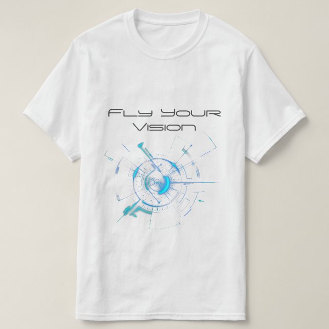 Fly Your Vision - Tech and Nature Fusion T - Shirt (Design vorne)