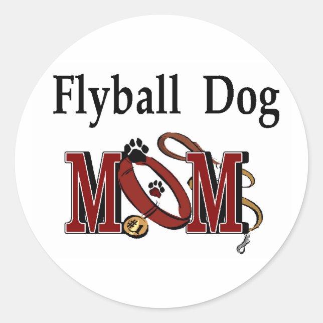 Flyball Hund Mama Geschenke Runder Aufkleber (Vorderseite)