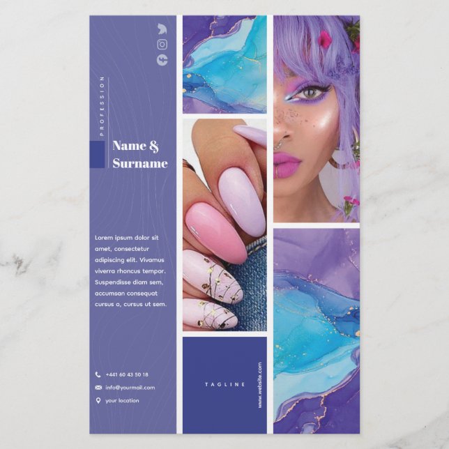 Flyer 14 cm x 21,6 cm Art & Nail (Vorne)