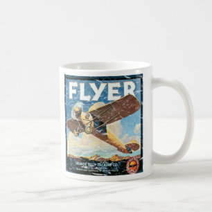 Flyer- abgenutzt kaffeetasse