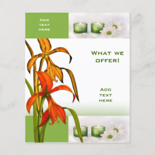 Flyer Beauty Salon Wellness-Center Green B Vorlage