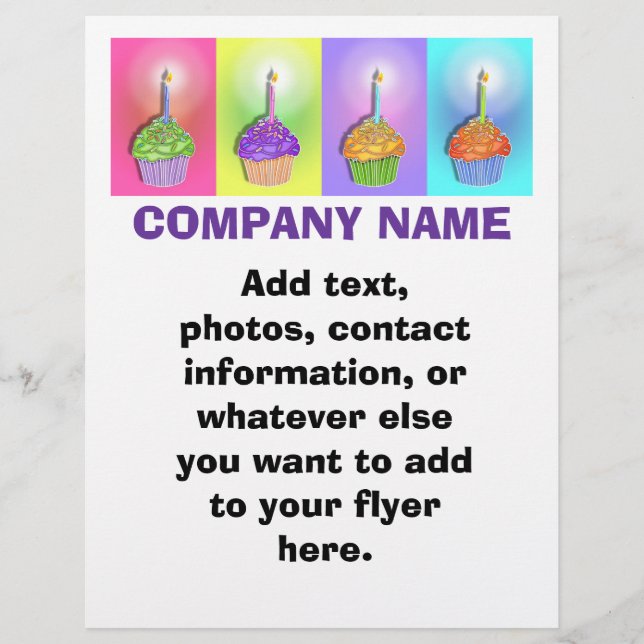 Flyer - Birthday Cupcakes (Vorne)