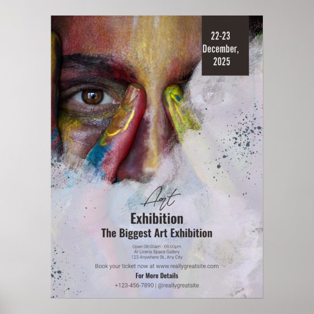 Flyer Colorful Kunstausstellung Poster (Vorne)