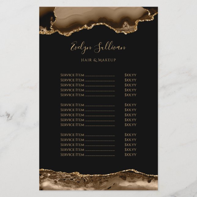 Flyer der Goldpreisliste (Vorne)