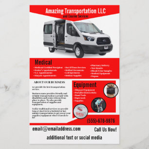 Flyer der Transportfirma