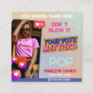 Flyer der Wahlkampagne für die Königin im Mittelal Begleitkarte