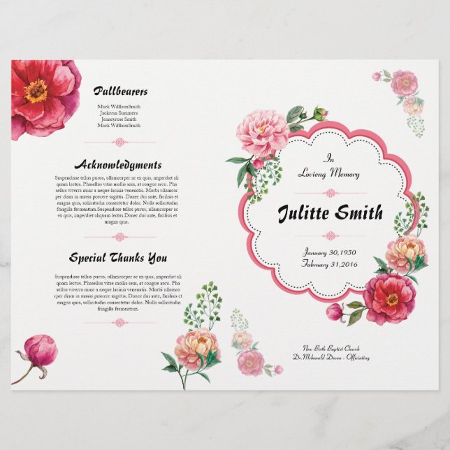 Flyer des Blumenbeerprogramms (Vorderseite)