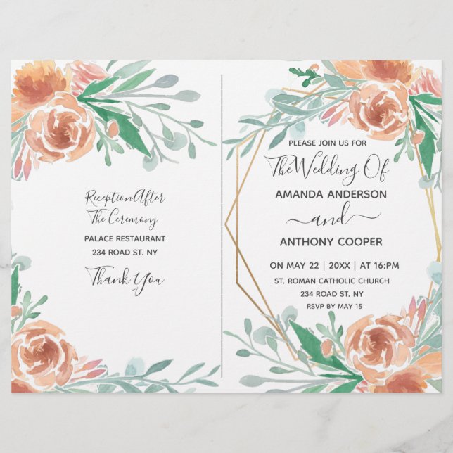 Flyer des Empfang-Programms (Vorne)