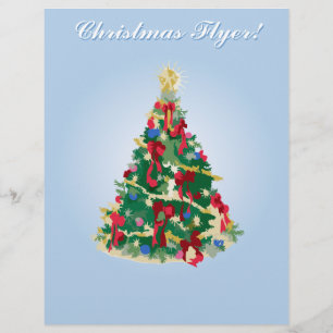 Flyer: farbenfroher Weihnachtsbaum Flyer
