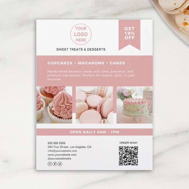 Flyer für Bäckereien mit benutzerdefiniertem Logo (Bakery Custom Logo Flyer)