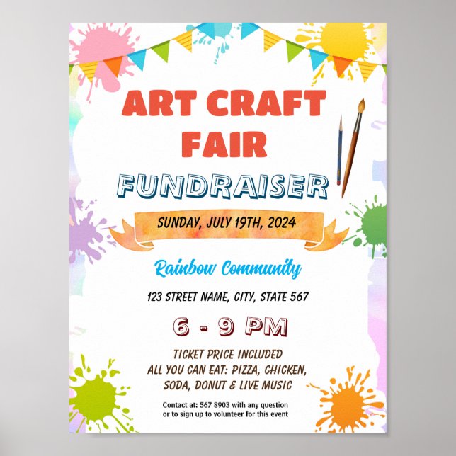Flyer für bearbeitbare Art Painting Poster (Vorne)